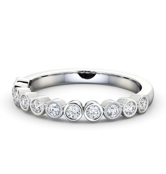  Half Eternity Round Diamond Ring 9K White Gold - Leybury HE9_WG_THUMB2 