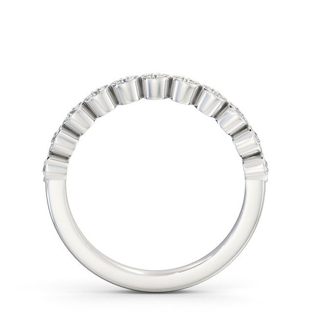 Half Eternity Round Diamond Ring 9K White Gold - Leybury HE9_WG_UP