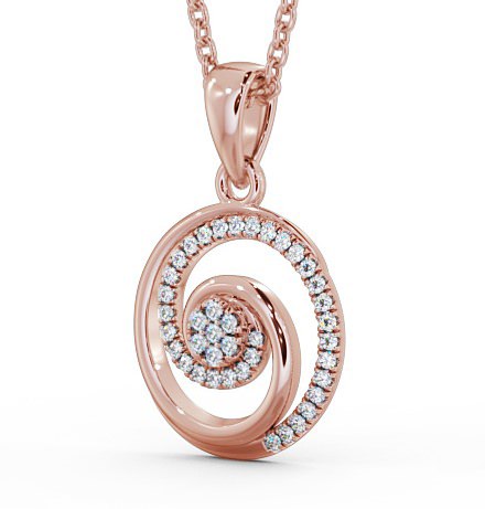 Cluster Style Diamond Swirling Pendant 18K Rose Gold PNT103_RG_THUMB1 