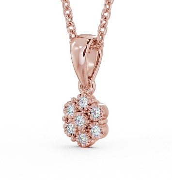 Cluster Style Diamond Illusion Set Pendant 18K Rose Gold PNT104_RG_THUMB1 