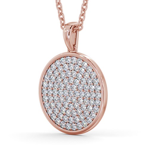 Cluster Circle Style Diamond Pendant 9K Rose Gold PNT111_RG_THUMB1 