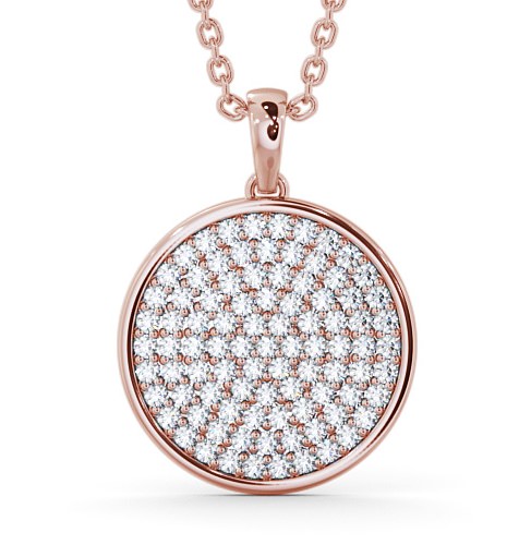 Cluster Circle Style Diamond Pendant 18K Rose Gold - Zalisa PNT111_RG_THUMB2 