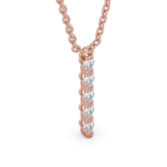 Journey Style Diamond Pendant 9K Rose Gold - Amabile PNT112_RG_FLAT