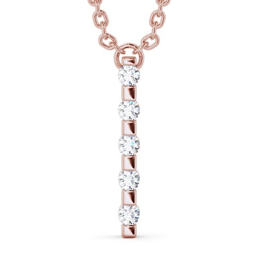  Journey Style Diamond Pendant 18K Rose Gold - Amabile PNT112_RG_THUMB2 