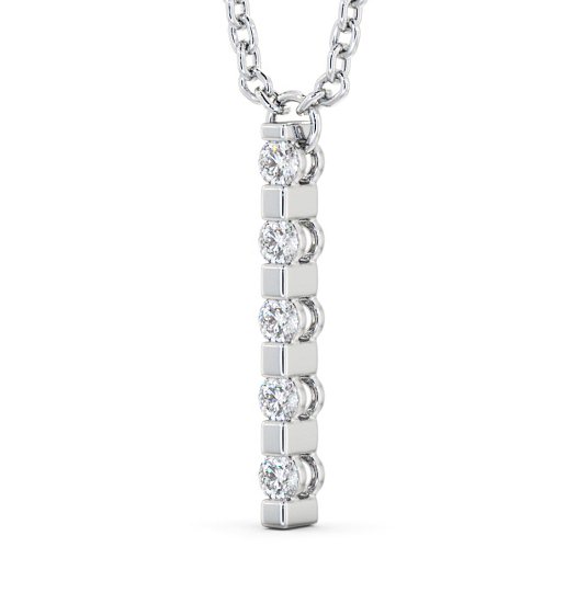 Journey Style Diamond Drop Pendant 18K White Gold PNT112_WG_THUMB1 
