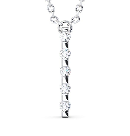  Journey Style Diamond Pendant 9K White Gold - Amabile PNT112_WG_THUMB2 