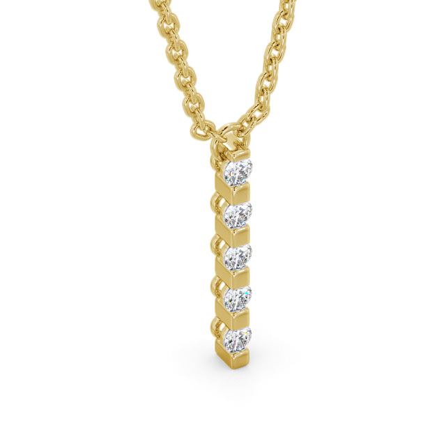 Journey Style Diamond Pendant 9K Yellow Gold - Amabile PNT112_YG_FLAT