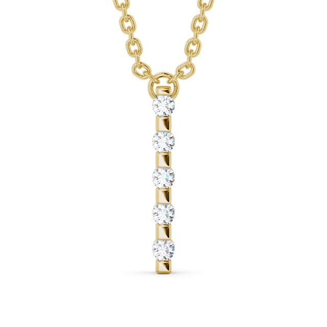 Journey Style Diamond Pendant 18K Yellow Gold - Amabile PNT112_YG_UP