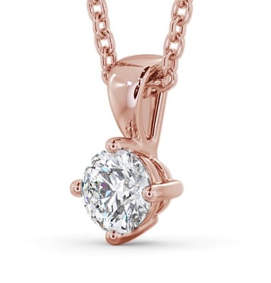 Round Solitaire Four Claw Stud Diamond Classic Pendant 9K Rose Gold PNT116_RG_THUMB1 