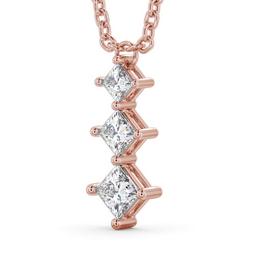 Journey Style Diamond Trilogy Pendant 18K Rose Gold PNT125_RG_THUMB1