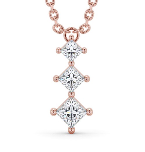  Journey Style Diamond Pendant 18K Rose Gold - Carabel PNT125_RG_THUMB2 