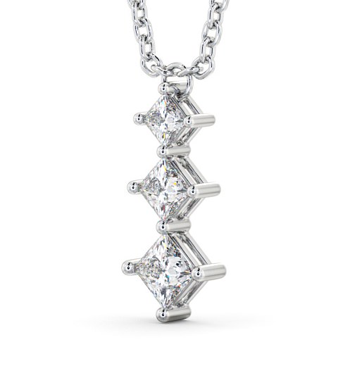 Journey Style Diamond Trilogy Pendant 18K White Gold PNT125_WG_THUMB1 