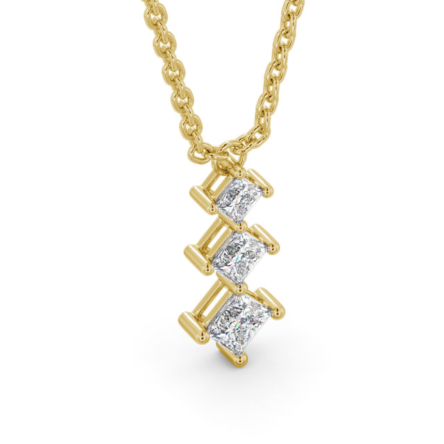 Journey Style Diamond Pendant 18K Yellow Gold - Carabel PNT125_YG_FLAT