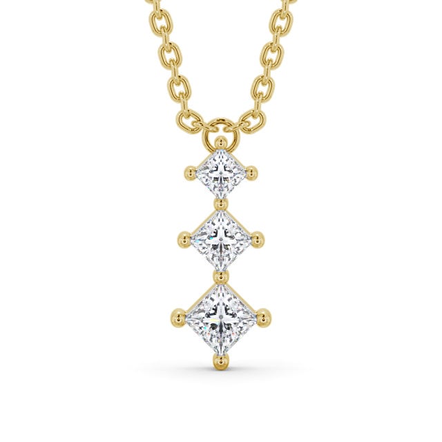 Journey Style Diamond Pendant 18K Yellow Gold - Carabel PNT125_YG_UP