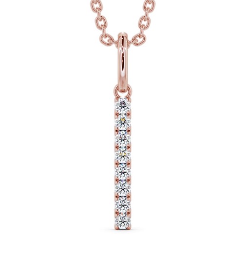 Journey Style Diamond Bar Pendant 9K Rose Gold PNT126_RG_THUMB2 