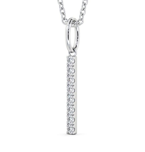  Journey Style Diamond Pendant 18K White Gold - Rathal PNT126_WG_THUMB1 