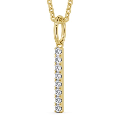 Journey Style Diamond Bar Pendant 18K Yellow Gold PNT126_YG_THUMB1