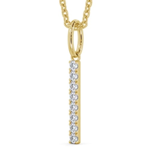 Journey Style Diamond Bar Pendant 18K Yellow Gold PNT126_YG_THUMB1