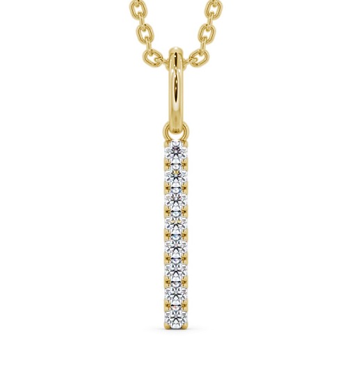 Journey Style Diamond Bar Pendant 18K Yellow Gold PNT126_YG_THUMB2 