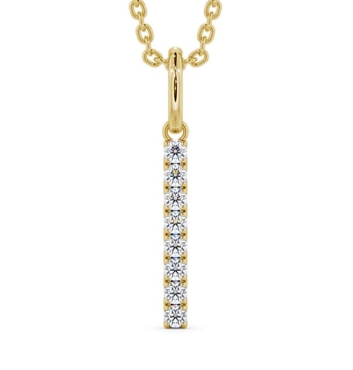 Journey Style Diamond Bar Pendant 9K Yellow Gold PNT126_YG_THUMB2 