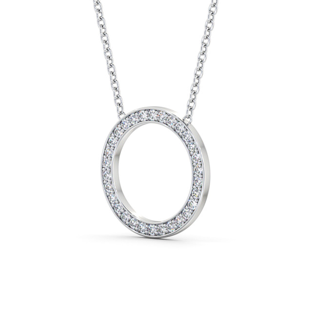 Simple round on sale diamond necklace