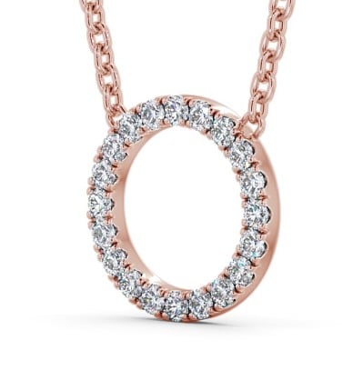 Circle Round Diamond Pendant 9K Rose Gold - Carletta PNT128_RG_THUMB1