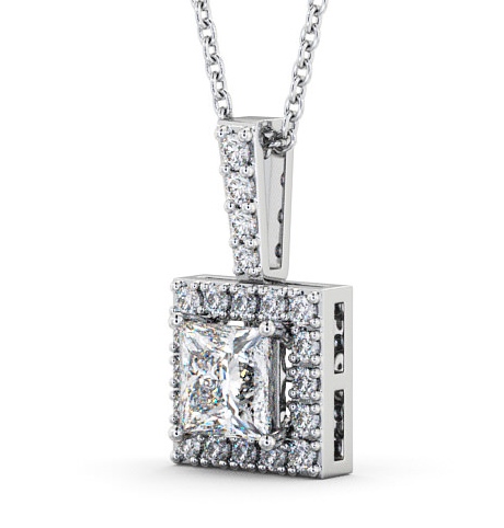 Halo Princess Diamond Pendant 9K White Gold PNT12_WG_THUMB1_1.jpg 