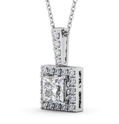 Halo Princess Diamond Pendant 18K White Gold PNT12_WG_THUMB1_2.jpg