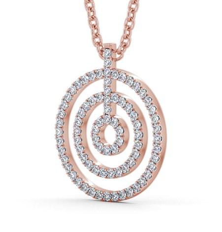 Multi Circle Round Diamond Pendant 9K Rose Gold PNT130_RG_THUMB1 