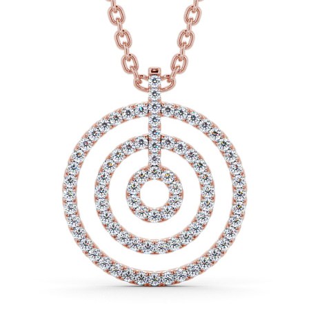 Stefania Treble Circle Pendant Round Diamond PNT130_RG_THUMB2 