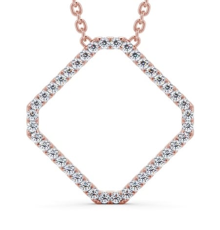  Cluster Style Diamond Pendant 18K Rose Gold - Erminia PNT131_RG_THUMB2 