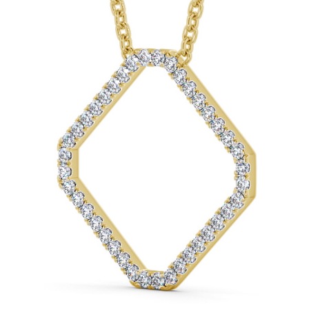  Cluster Style Diamond Pendant 18K Yellow Gold - Erminia PNT131_YG_THUMB1 