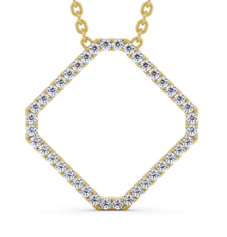  Cluster Style Diamond Pendant 9K Yellow Gold - Erminia PNT131_YG_THUMB2 