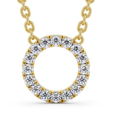  Circle Round Diamond Pendant 18K Yellow Gold - Anisa PNT134_YG_THUMB2 