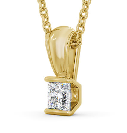 Princess Solitaire Tension Stud Diamond Pendant 9K Yellow Gold PNT136_YG_THUMB1