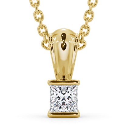  Princess Solitaire Tension Stud Diamond Pendant 9K Yellow Gold - Ayton PNT136_YG_THUMB2 