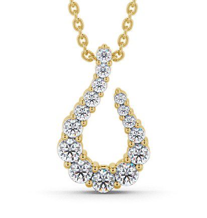 Alvanley Drop Pendant Round Diamond PNT13_YG_THUMB2 