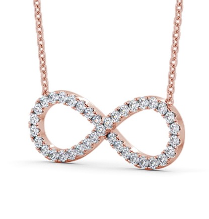 Infinity Style Round Diamond Infinity Design Pendant 18K Rose Gold PNT145_RG_THUMB1 