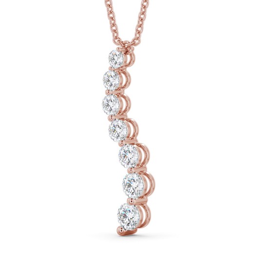 Journey Round Diamond Snake Design Pendant 18K Rose Gold PNT146_RG_THUMB1