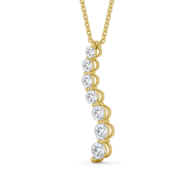 Journey Round Diamond Pendant 9K Yellow Gold Demitra Angelic Diamonds