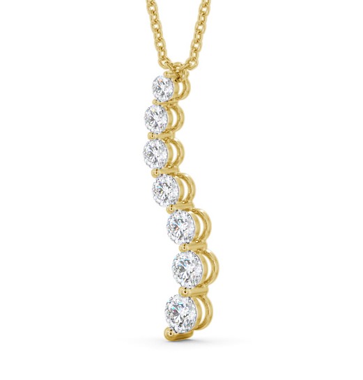 Journey Round Diamond Snake Design Pendant 9K Yellow Gold PNT146_YG_THUMB1