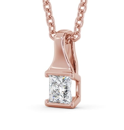  Princess Solitaire Tension Stud Diamond Pendant 9K Rose Gold - Seraphine PNT149_RG_THUMB1 