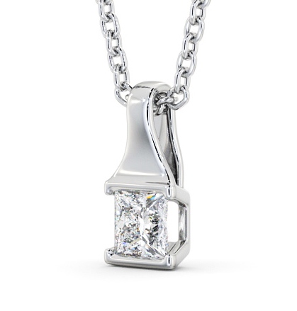 Princess Solitaire Tension Stud Diamond Pendant 18K White Gold PNT149_WG_THUMB1_1.jpg