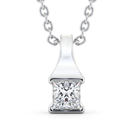 Seraphine Solitaire Pendant Princess Diamond Tension Set PNT149_WG_THUMB2 