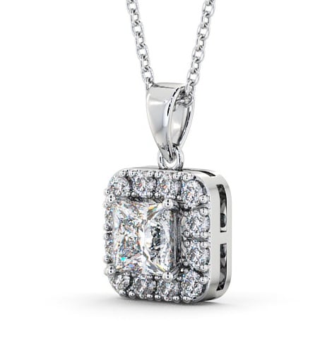 Halo Princess Diamond Rounded Corners Pendant 18K White Gold PNT14_WG_THUMB1_1.jpg