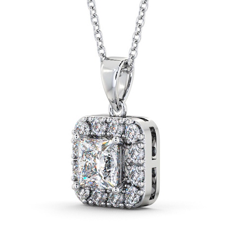 Halo Princess Diamond Rounded Corners Pendant 9K White Gold PNT14_WG_THUMB1_2.jpg