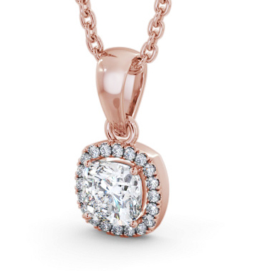 Halo Cushion Diamond Pendant 9K Rose Gold PNT162_RG_THUMB1 