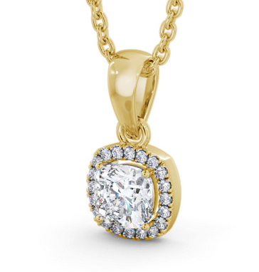 Halo Cushion Diamond Pendant 9K Yellow Gold PNT162_YG_THUMB1