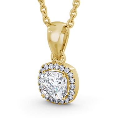 Halo Cushion Diamond Pendant 9K Yellow Gold PNT162_YG_THUMB1 