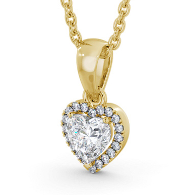 Halo Heart Diamond Pendant 9K Yellow Gold PNT164_YG_THUMB1